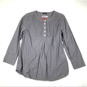 Grey Long Sleeve 100% Cotton Top Dude Stripe by ROXY, XS